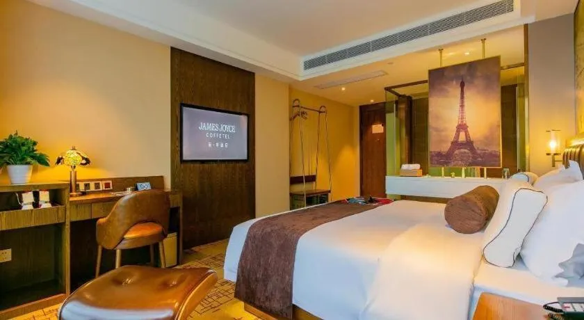 Bed in James Joyce Coffetel· Chengdu Shuangliu Airport Haibing City Wanda