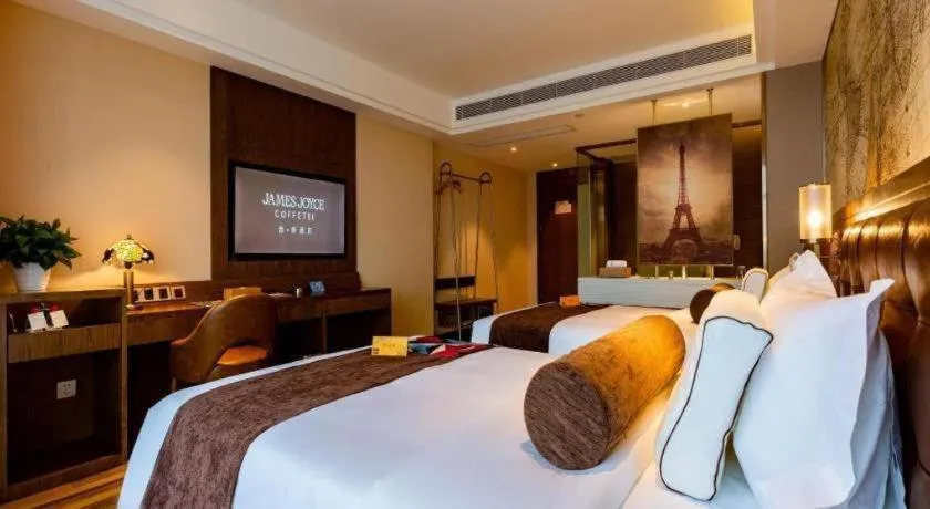 Bed in James Joyce Coffetel· Chengdu Shuangliu Airport Haibing City Wanda