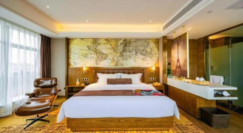 Bed in James Joyce Coffetel· Chengdu Shuangliu Airport Haibing City Wanda