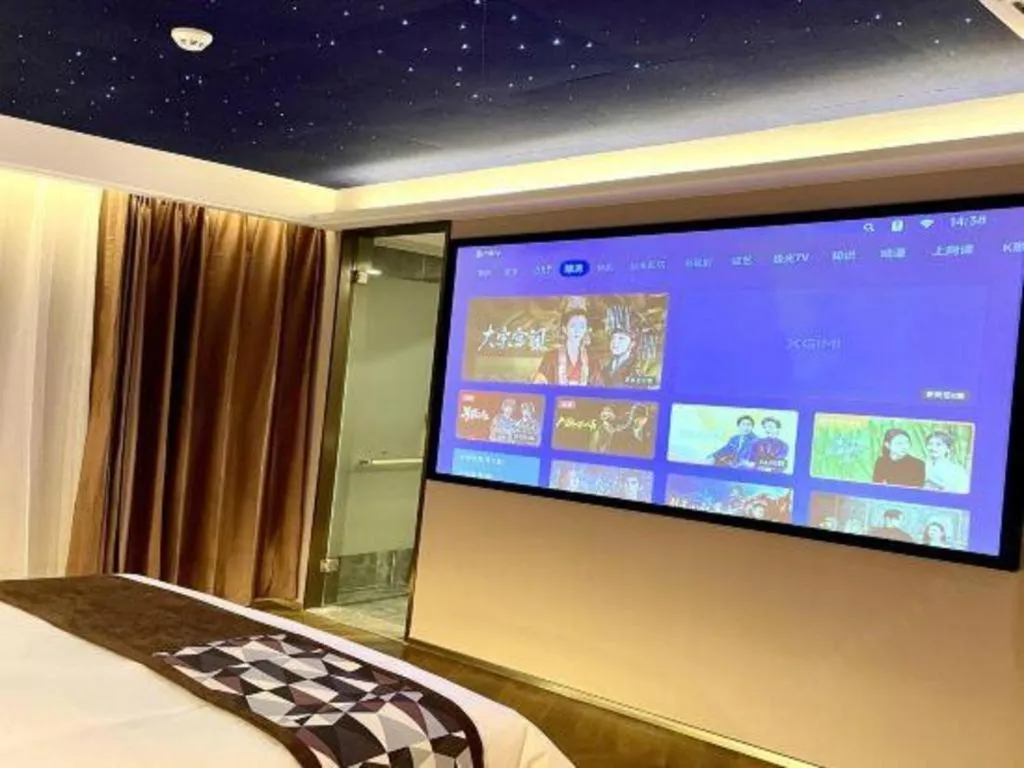 Bed in James Joyce Coffetel Shijiazhuang the Mixc Jinyuan Tower Airport Bus