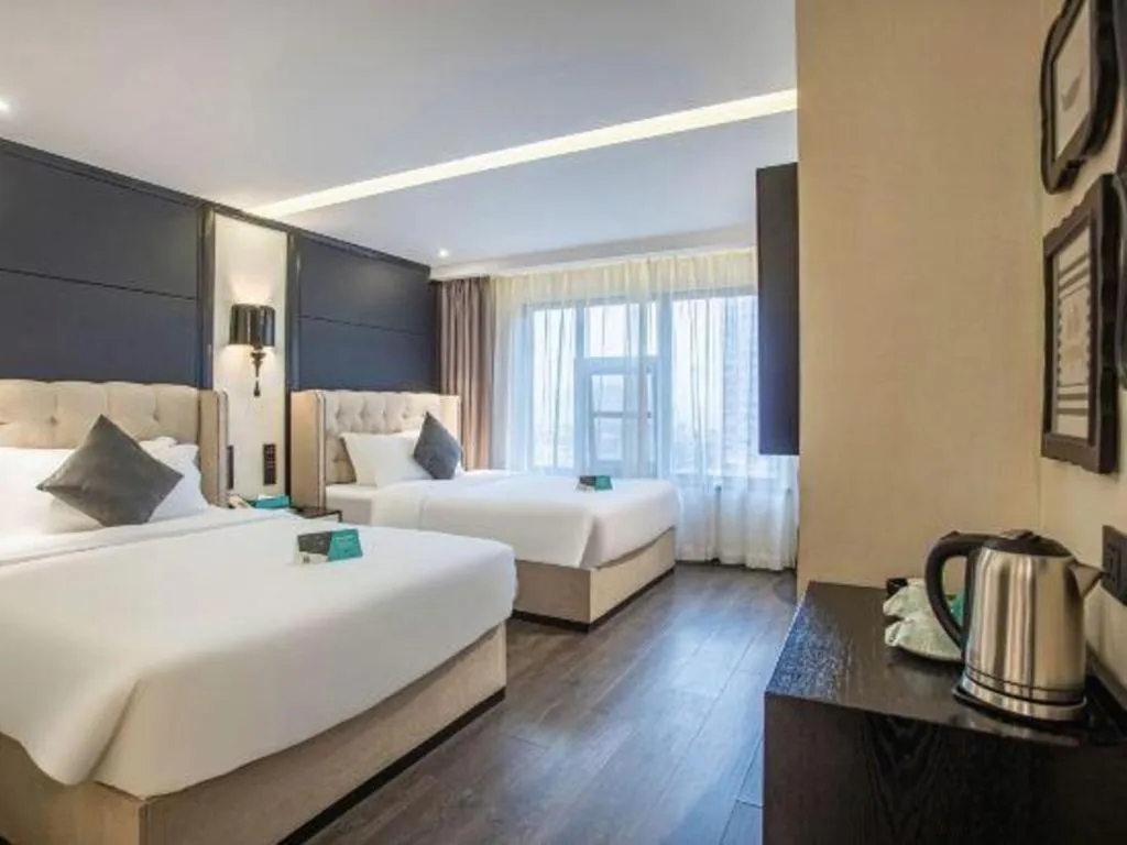 Bed in Xana Hotelle Nanchang Tengwang Pavilion Wanshougong