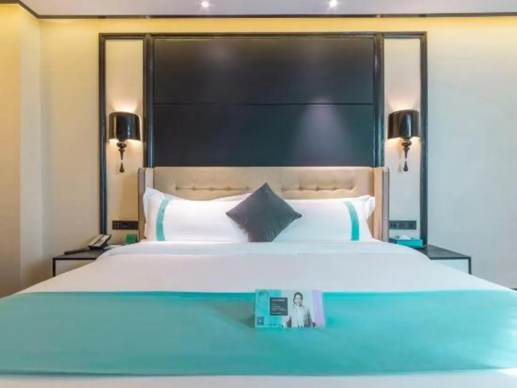 Bed in Xana Hotelle Nanchang Tengwang Pavilion Wanshougong