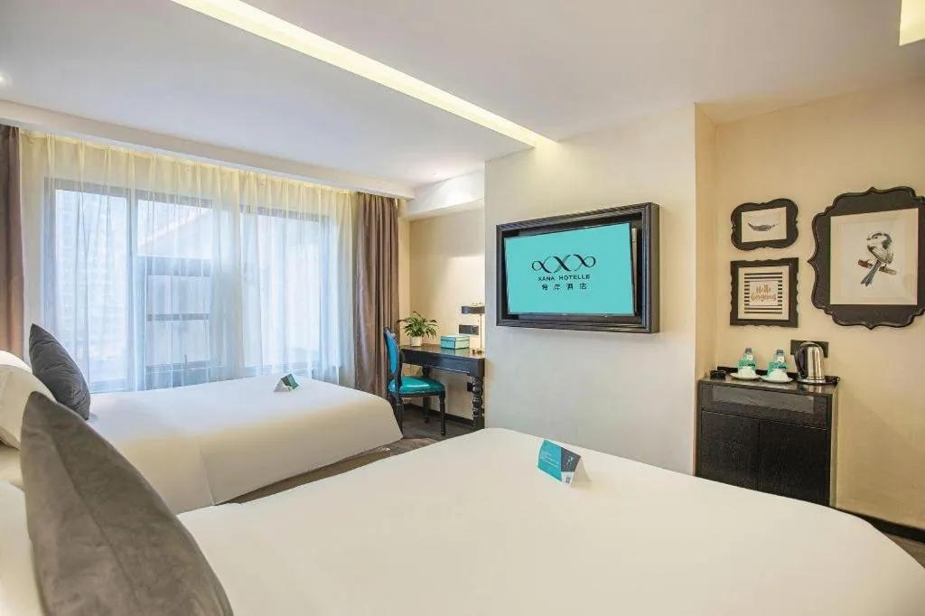 Bed in Xana Hotelle Nanchang Tengwang Pavilion Wanshougong