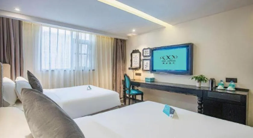 Bed in Xana Hotelle Nanchang Tengwang Pavilion Wanshougong