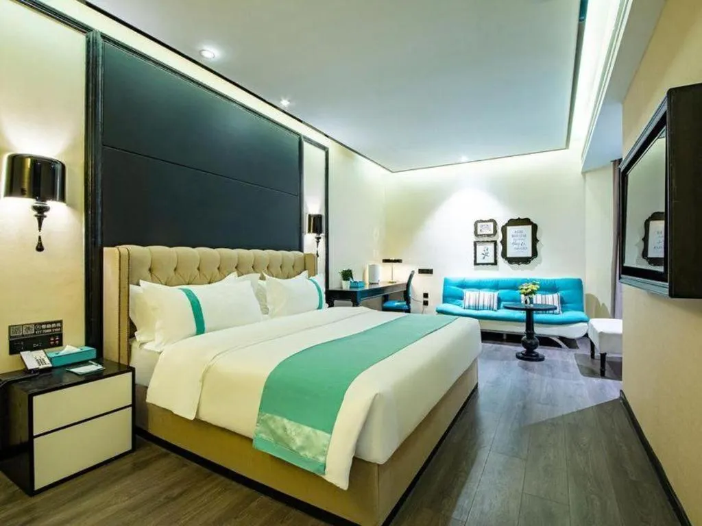 Bed in Xana Hotelle Nanchang Tengwang Pavilion Wanshougong