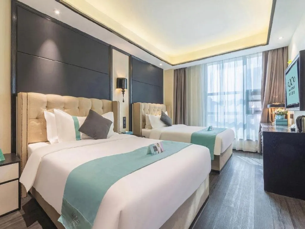 Bed in Xana Hotelle Nanchang Tengwang Pavilion Wanshougong