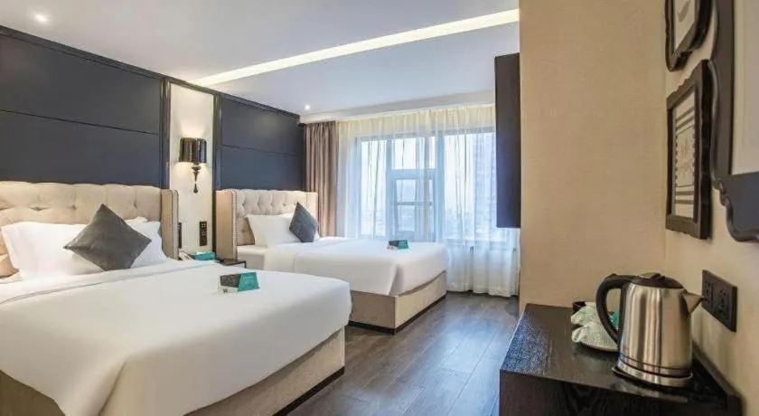 Bed in Xana Hotelle Nanchang Tengwang Pavilion Wanshougong