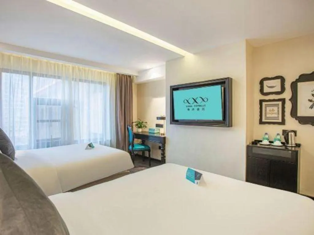 Bed in Xana Hotelle Nanchang Tengwang Pavilion Wanshougong