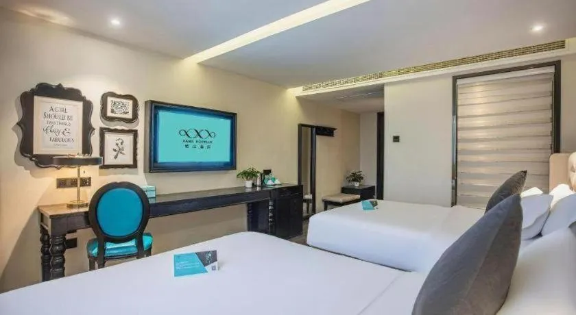 Bed in Xana Hotelle Nanchang Tengwang Pavilion Wanshougong