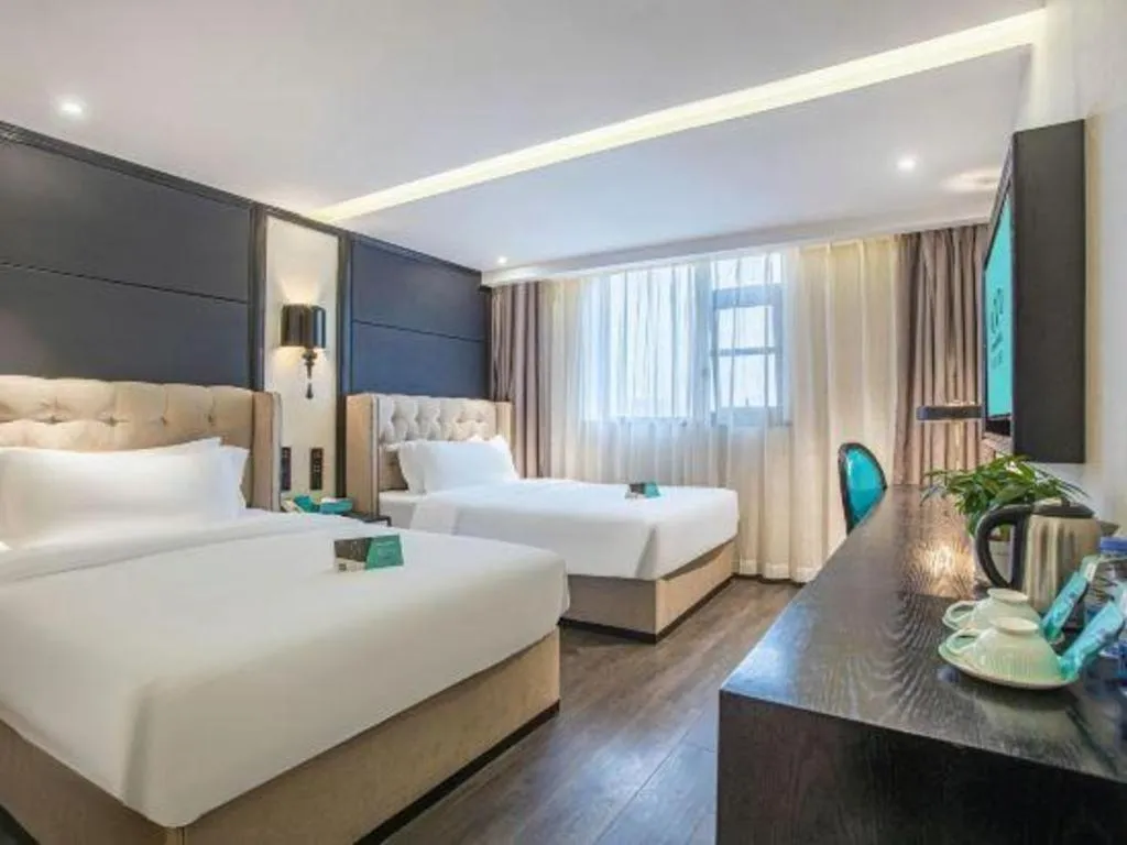 Bed in Xana Hotelle Nanchang Tengwang Pavilion Wanshougong