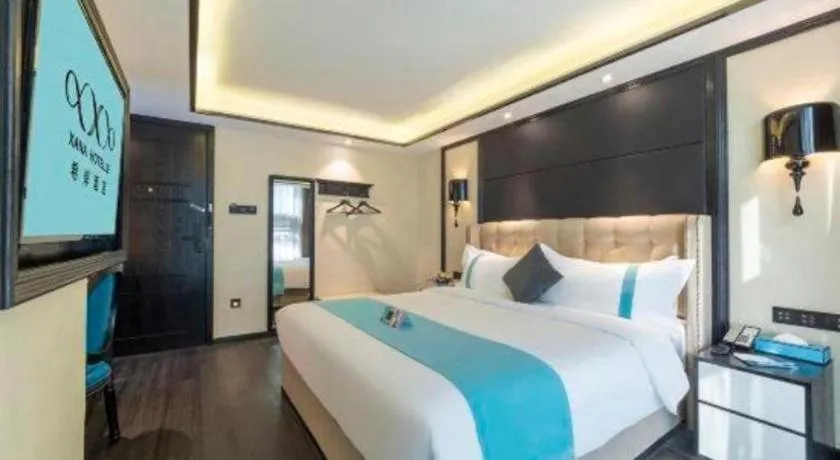 Bed in Xana Hotelle Nanchang Tengwang Pavilion Wanshougong