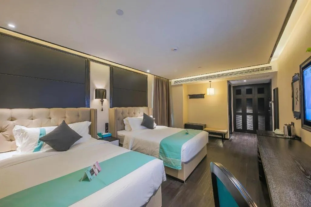 Bed in Xana Hotelle Nanchang Tengwang Pavilion Wanshougong