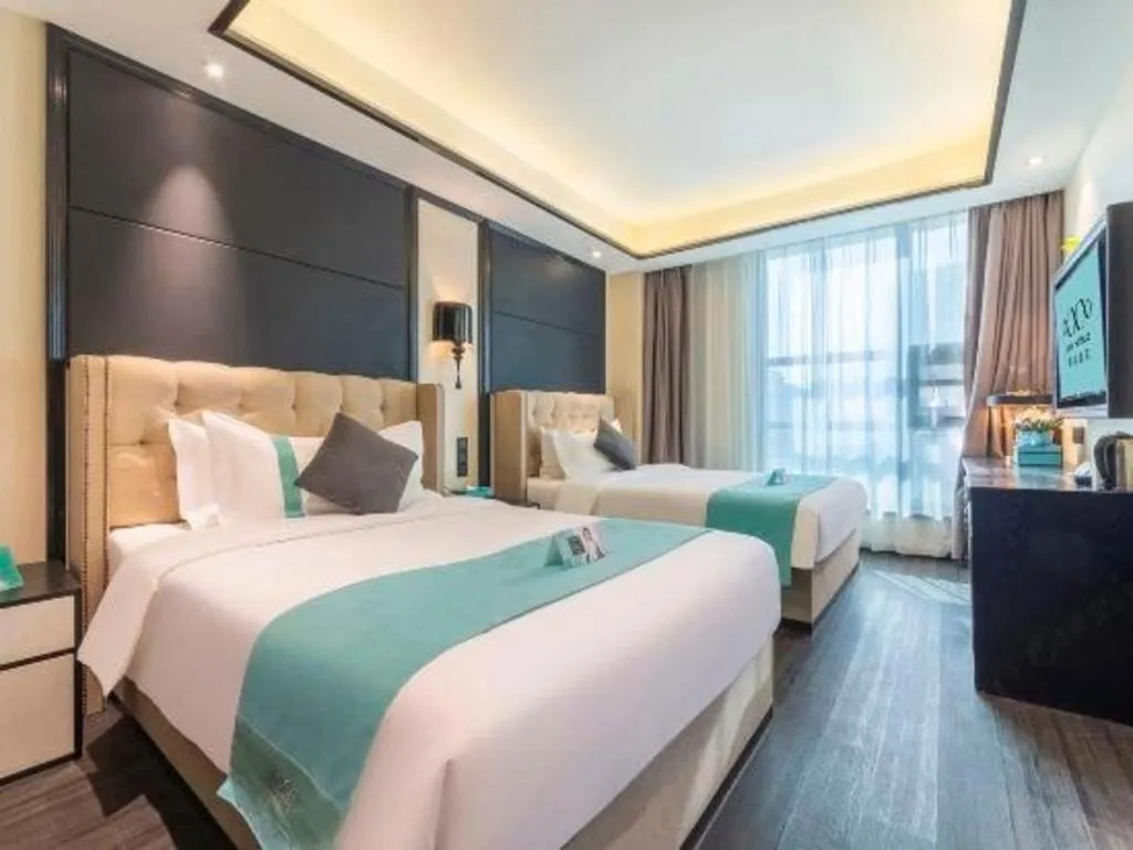 Bed in Xana Hotelle Nanchang Tengwang Pavilion Wanshougong