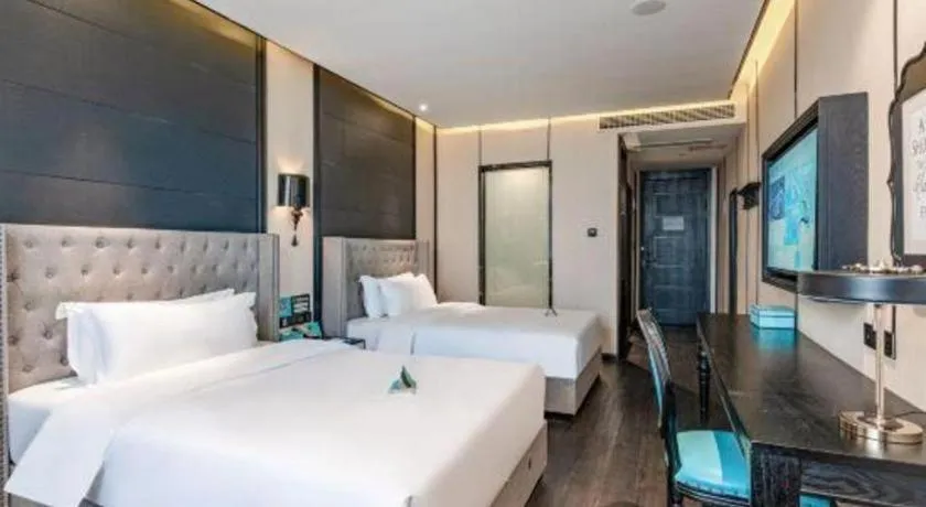 Bed in Xana Hotelle Luzhou High-Speed Railway Station Trading Market Passenger Terminal