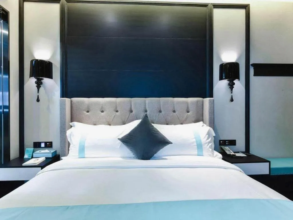 Bed in Xana Hotelle Luzhou High-Speed Railway Station Trading Market Passenger Terminal