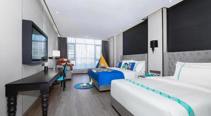 Bed in Xana Hotelle Luzhou High-Speed Railway Station Trading Market Passenger Terminal