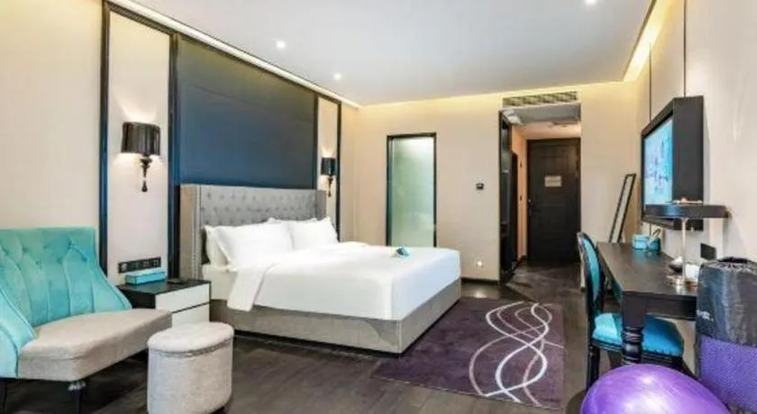 Bed in Xana Hotelle Luzhou High-Speed Railway Station Trading Market Passenger Terminal