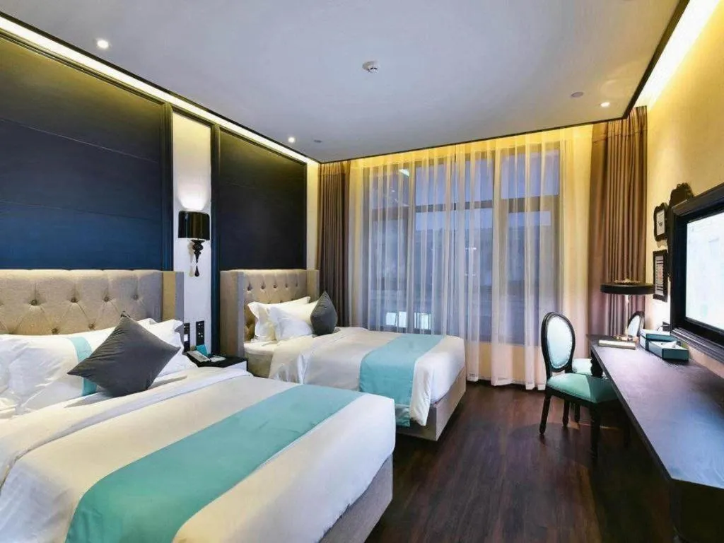 Bed in Xana Hotelle Luzhou High-Speed Railway Station Trading Market Passenger Terminal