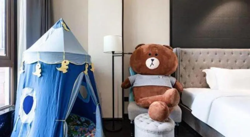 Bed in Xana Hotelle Luzhou High-Speed Railway Station Trading Market Passenger Terminal