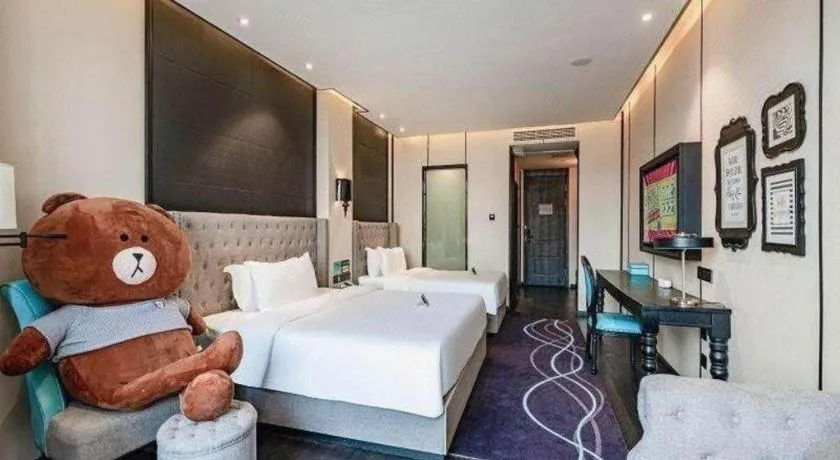 Bed in Xana Hotelle Luzhou High-Speed Railway Station Trading Market Passenger Terminal