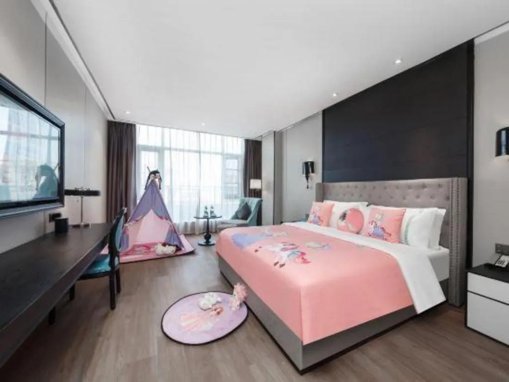 Bed in Xana Hotelle Luzhou High-Speed Railway Station Trading Market Passenger Terminal