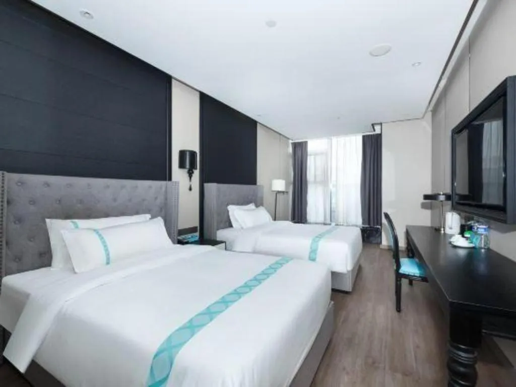 Bed in Xana Hotelle Luzhou High-Speed Railway Station Trading Market Passenger Terminal