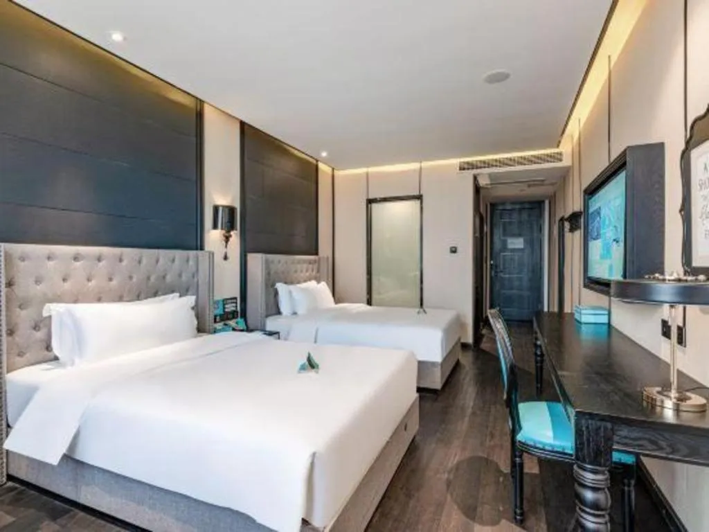 Bed in Xana Hotelle Luzhou High-Speed Railway Station Trading Market Passenger Terminal