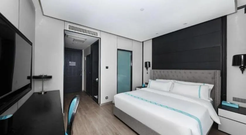 Bed in Xana Hotelle Luzhou High-Speed Railway Station Trading Market Passenger Terminal