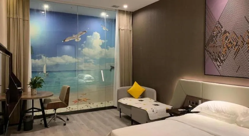 Bed in IU Hotels· Wuhan Jianghan Road Metro Station