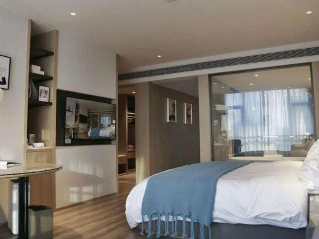 Bed in Zhejiang Cloud Mountain Deefly Hotel