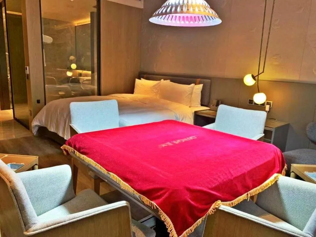 Bed in Zhejiang Cloud Mountain Deefly Hotel