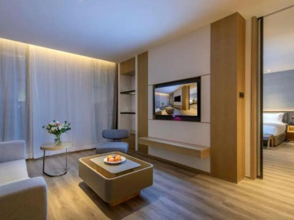 Bed in Zhejiang Cloud Mountain Deefly Hotel