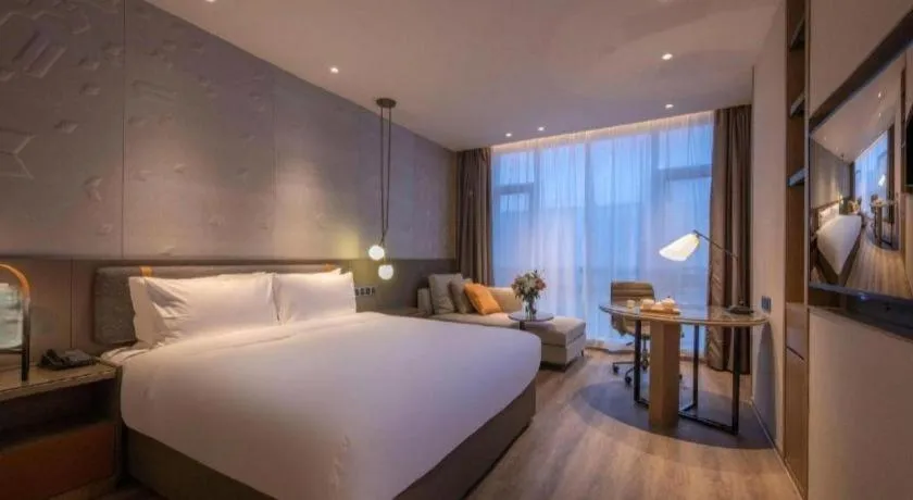 Bed in Zhejiang Cloud Mountain Deefly Hotel