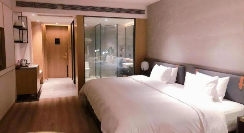 Bed in Zhejiang Cloud Mountain Deefly Hotel