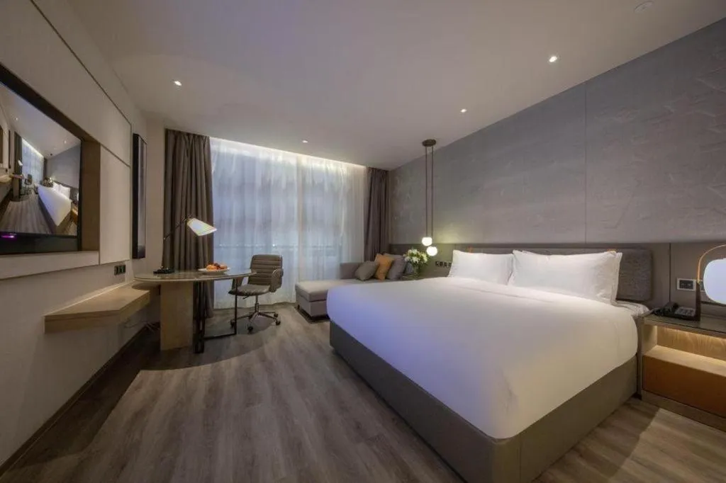 Bed in Zhejiang Cloud Mountain Deefly Hotel