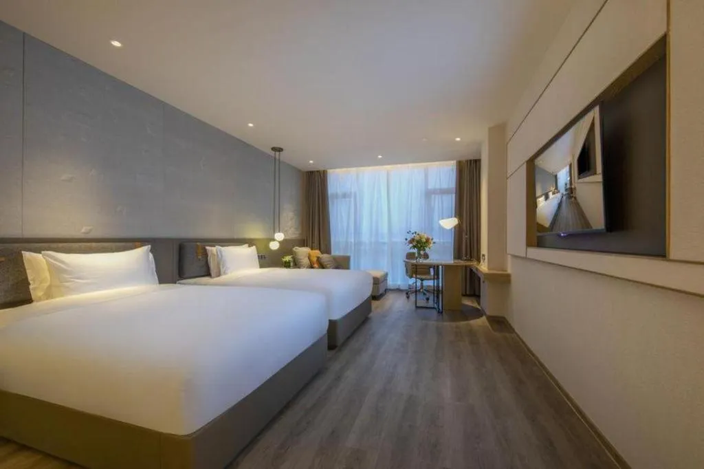 Bed in Zhejiang Cloud Mountain Deefly Hotel