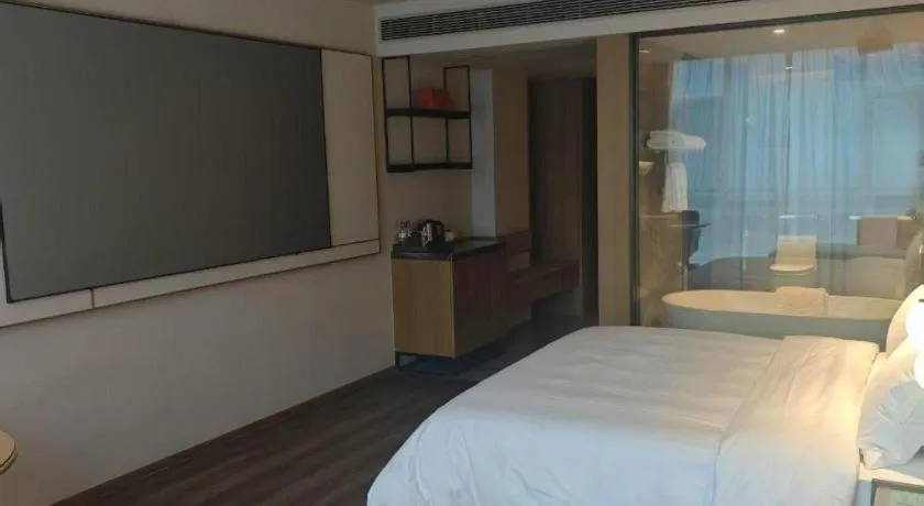 Bed in Zhejiang Cloud Mountain Deefly Hotel