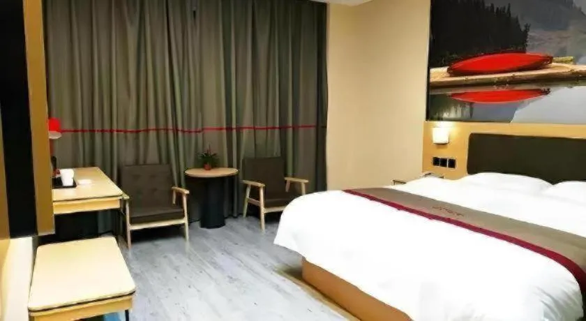 Bed in Thank Inn Hotel Sichuan Nanchong Gaoping District Longmen