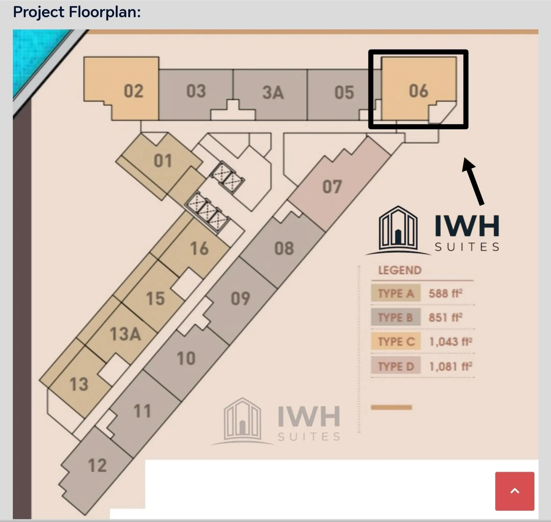 Floor plan in Ipoh Horizon Skypool Town Suites 4-11pax by IWH Suites