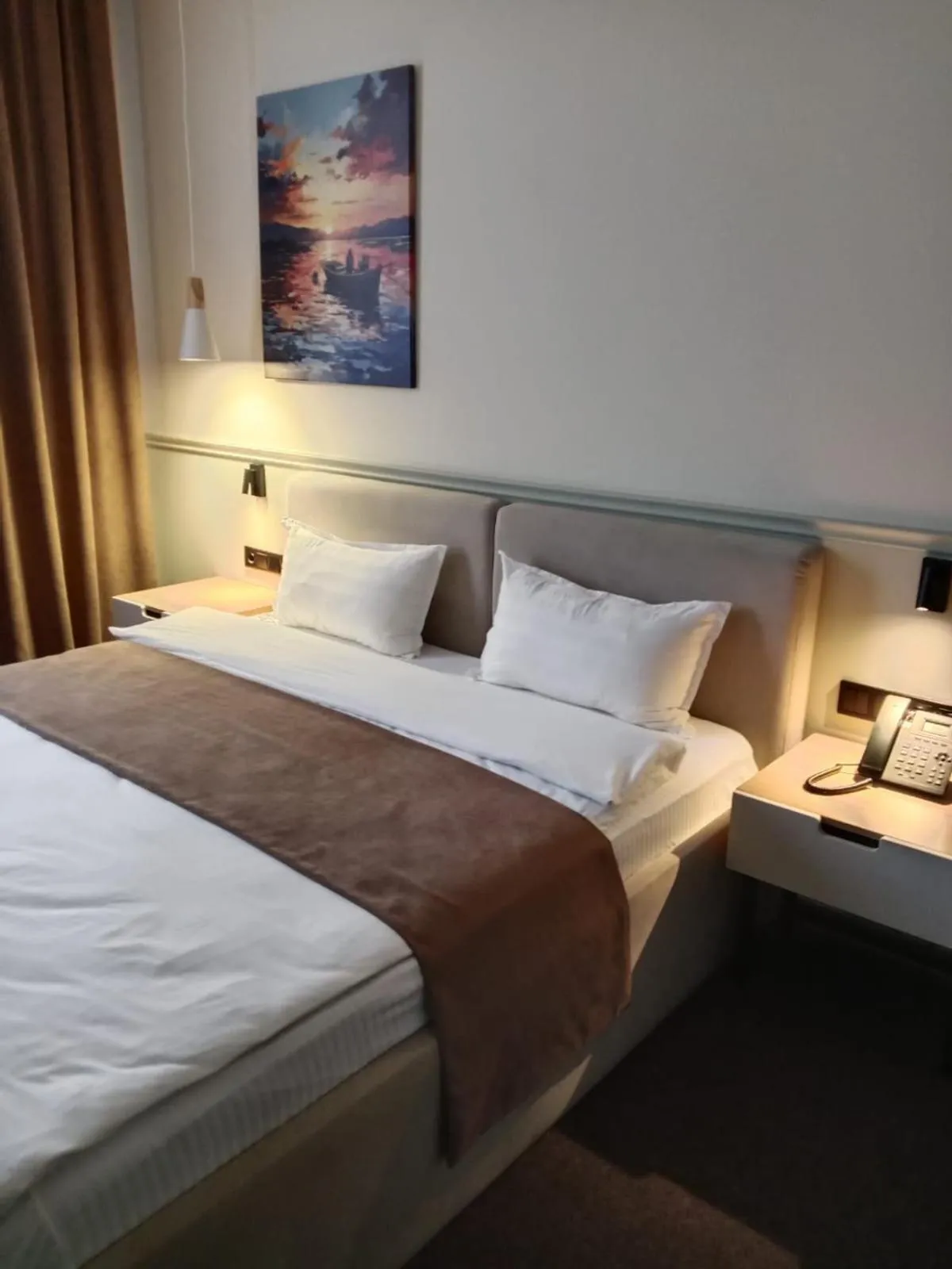 Bed in Caspian Marine Hotel