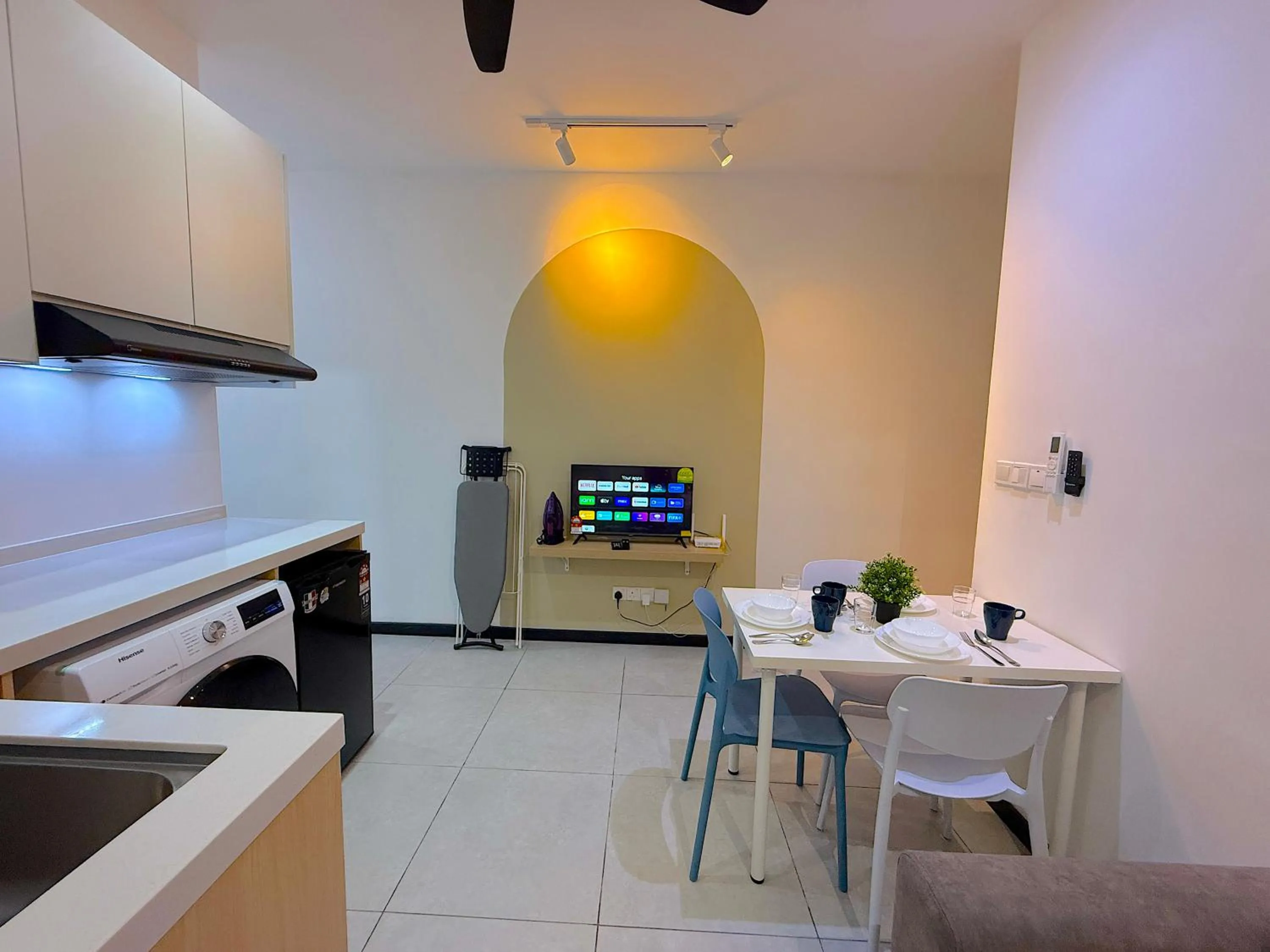 Kitchen or kitchenette in Neu Suites By Serenity Homes Near Gleneagles, KLCC & LRT