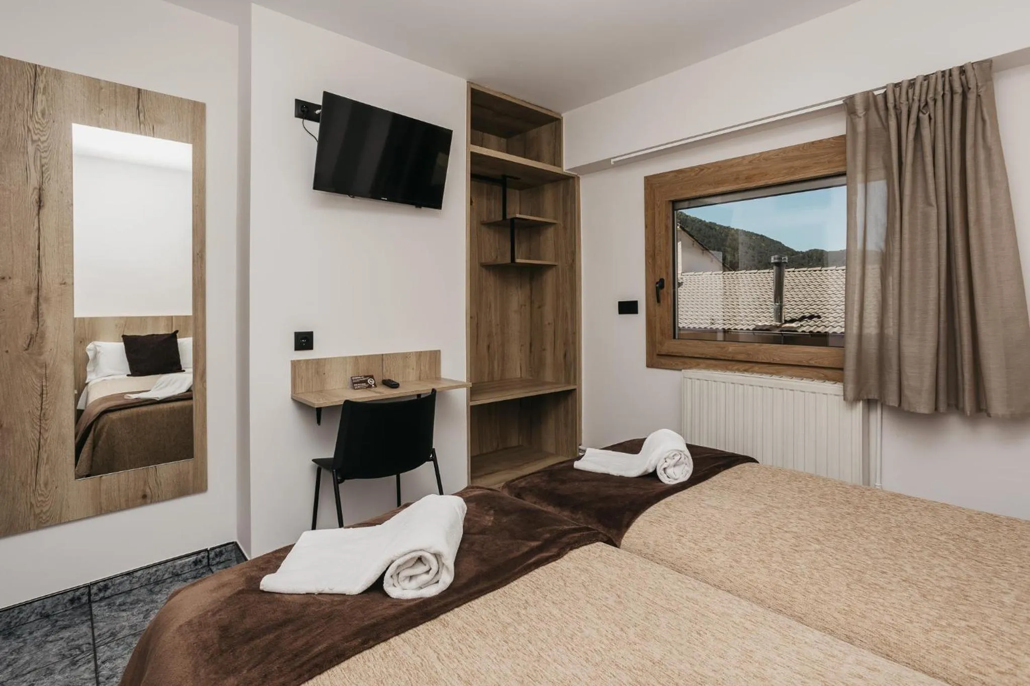 Bed in La Trobada Hotel Sport