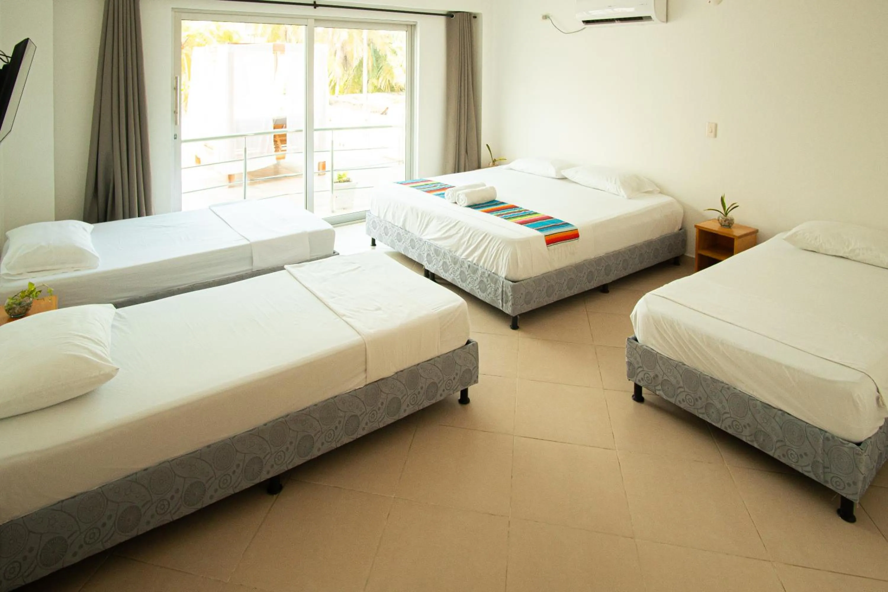 Bed in Hotel Caribe Coveñas