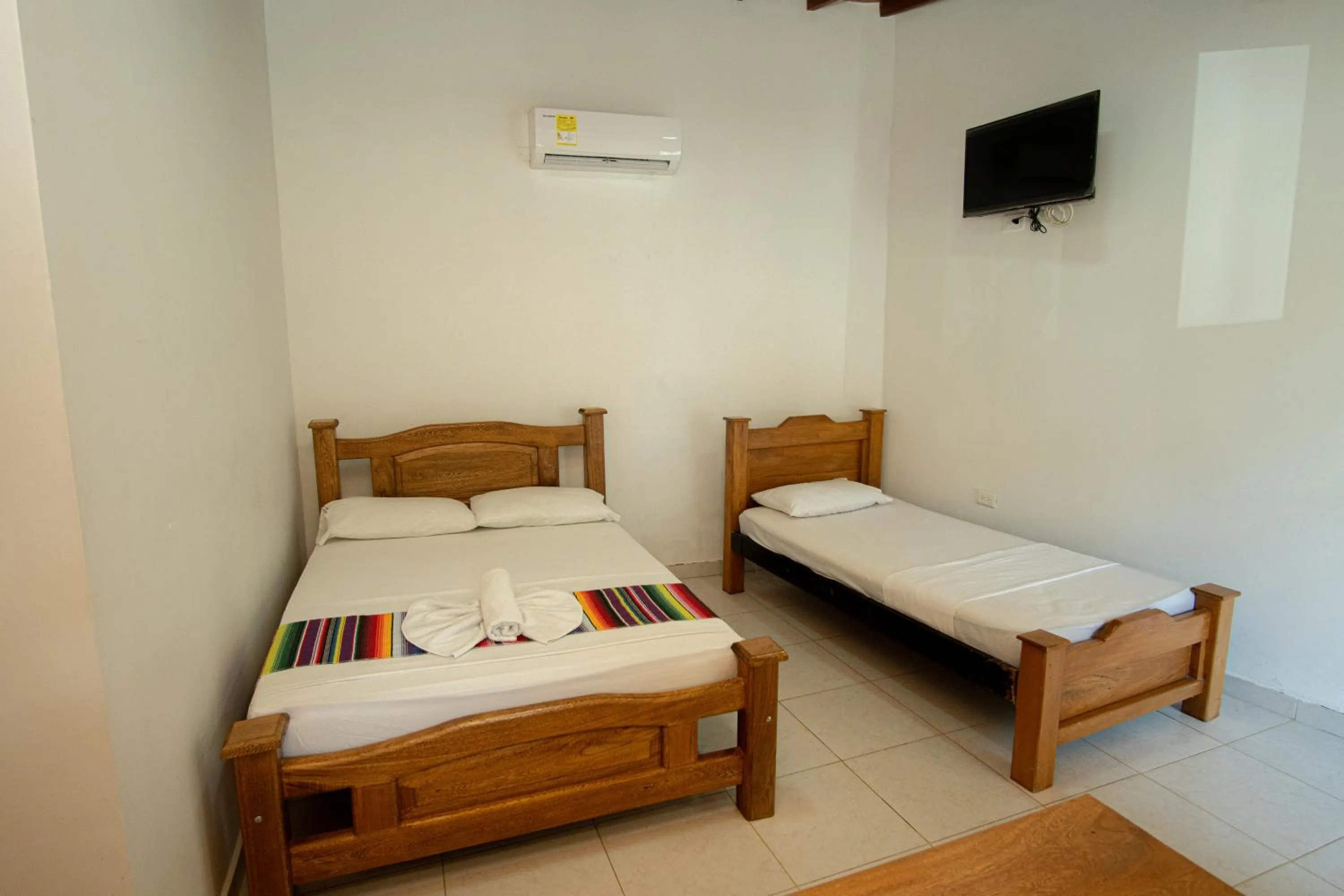 Bed in Hotel Caribe Coveñas