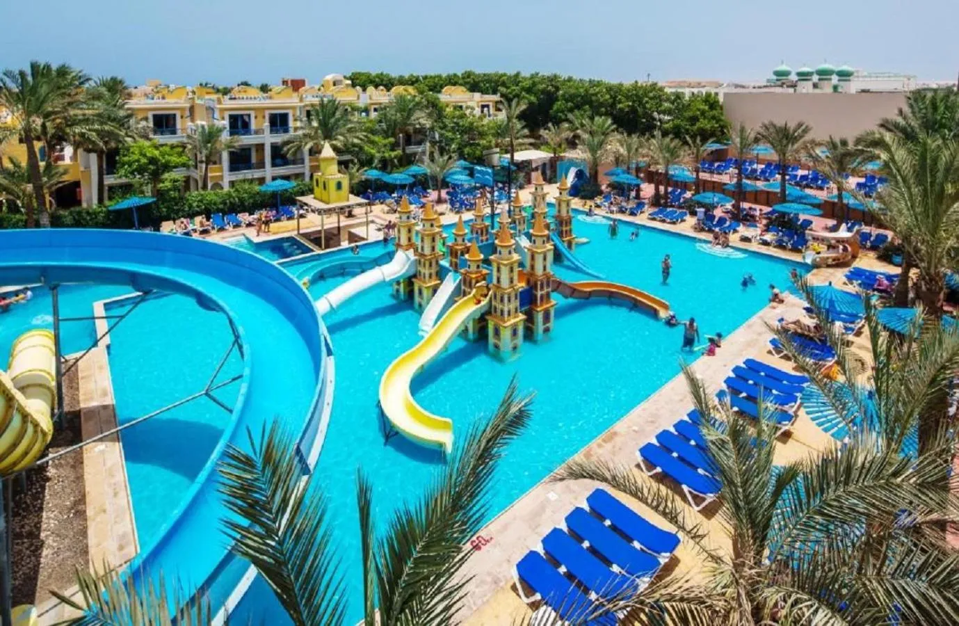 Aqua park in Hostgool Beach Chalets Mirage bay resort & aqua park