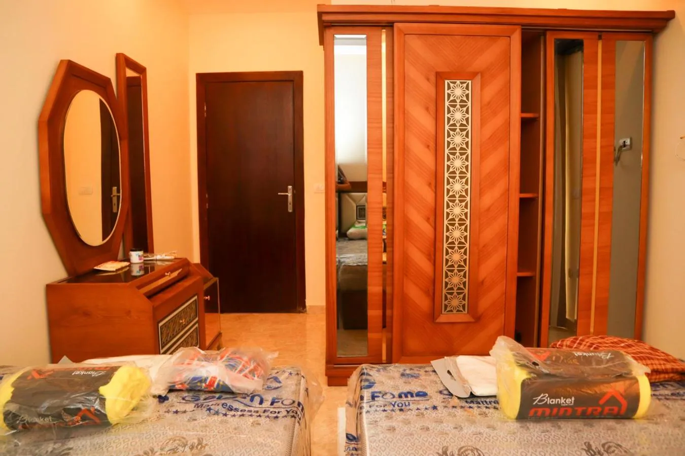 Bed in Hostgool Beach Chalets Mirage bay resort & aqua park