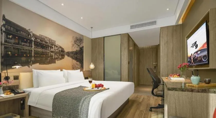Bed in Atour Hotel Huzhou Changxing Changhai Road