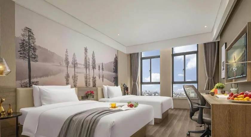 Bed in Atour Hotel Huzhou Changxing Changhai Road