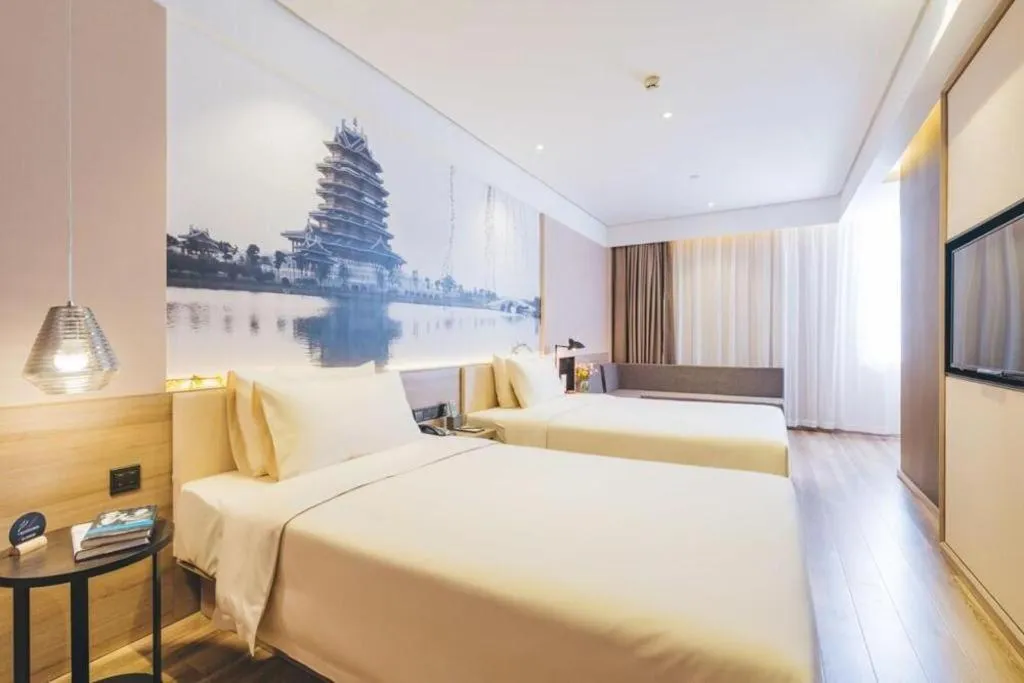 Bed in Atour Hotel Huzhou Changxing Changhai Road