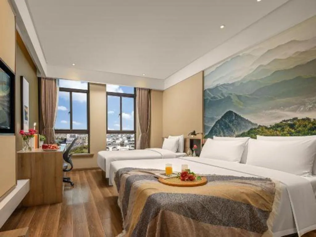 Bed in Atour Hotel Huzhou Changxing Changhai Road